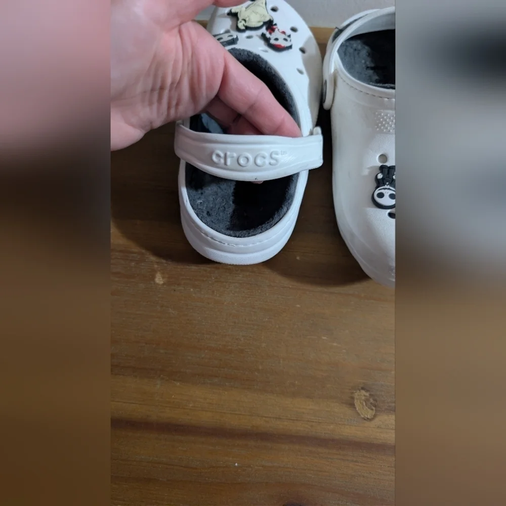 CROCS Kids White Slippers with Character Charms The Nightmare Before Christmas